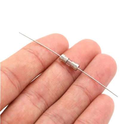 20pcs 3.6x10mm Axial Lead Glass Fuse Tube 0.5A/1A/1.5A/2A/2.5A/3A/3.15A/4A/5A/6.3A/10A Overcurrent Protection