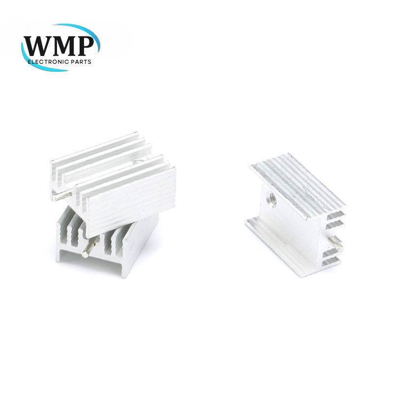 10Pcs 21*15*10mm Heatsink TO-220 Heat Sink for Transistor MOS Tube Radiator Cooler Cooling Fin Aluminum 21x15x10mm Metal Slotting Transistor PBC IC