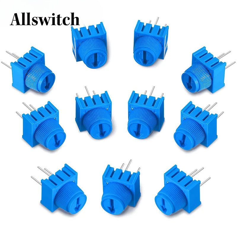 10/5Pcs 3386 3386P Potentiometer Resistor Single Turn Breadboard Trim Potentiometer with Knob for Arduino Trimpot