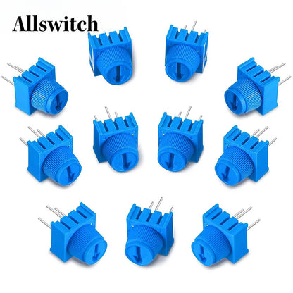 10/5Pcs 3386 3386P Potentiometer Resistor Single Turn Breadboard Trim Potentiometer with Knob for Arduino Trimpot