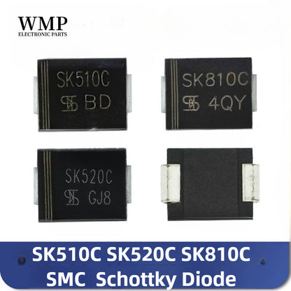 Original SK510 SK520 SK810 SS5150 MURS460 SS510 B5100 MB510 MB810 S8KC Schottky Diode SMC Package