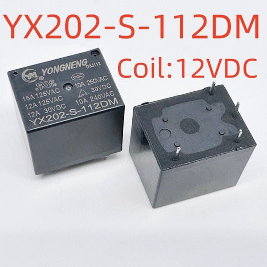 Original YONGNENG Relay YX202-S-105DM 112DM 124DM 10A 4Pin 5Pin SPST 5V/12V/24VDC Compatible with HF3FF JQC-3FF SRD