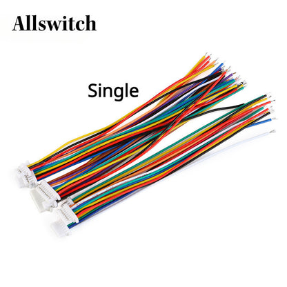 10Pcs SH1.0 Wire Cable Connector DIY SH1.0 JST 2/3/4/5/6 Pin Electronic Line Single Double Terminal Plug 28AWG 10cm
