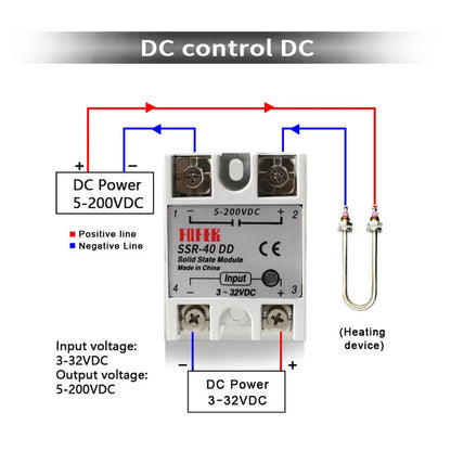 Solid State Relay 3-32V DC TO 24-380V AC SSR 10DA 25DA 40DA SSR-10DA SSR-25DA SSR-40DA 10A 25A 40A