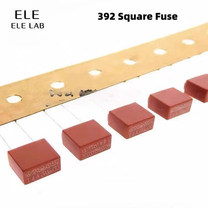 50/20Pcs 392 Series 250V Slow-Blow Square Fuse 500mA To 6.3A T500mA T1A T2A T3.15A T4A T5A T6.3A