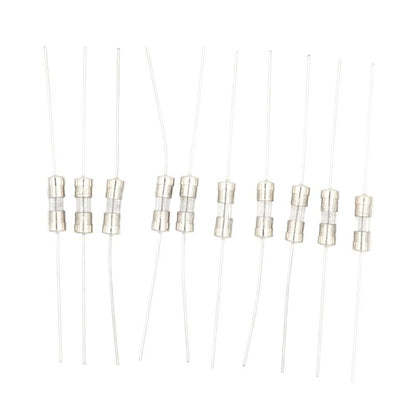 20pcs 3.6x10mm Axial Lead Glass Fuse Tube 0.5A/1A/1.5A/2A/2.5A/3A/3.15A/4A/5A/6.3A/10A Overcurrent Protection
