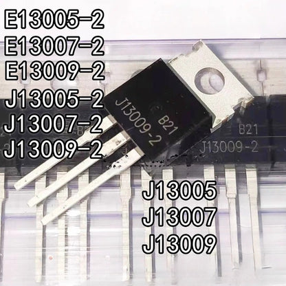 5Pcs Original MJE13005 / E13005 / E13007 / E13009 / J13005 / J13007 / J13009-2 Power Switching Transistor TO-220 NPN Silicon Transistor for Power Supplies Inverters