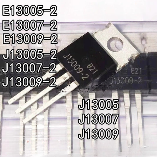5Pcs Original MJE13005 / E13005 / E13007 / E13009 / J13005 / J13007 / J13009-2 Power Switching Transistor TO-220 NPN Silicon Transistor for Power Supplies Inverters