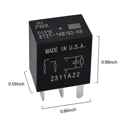 Relay 8T2T-14B192-AB /AA/BA 12VDC 4 Pins 5 Pins Automotive Relay Compatible for Select Ford Vehicles