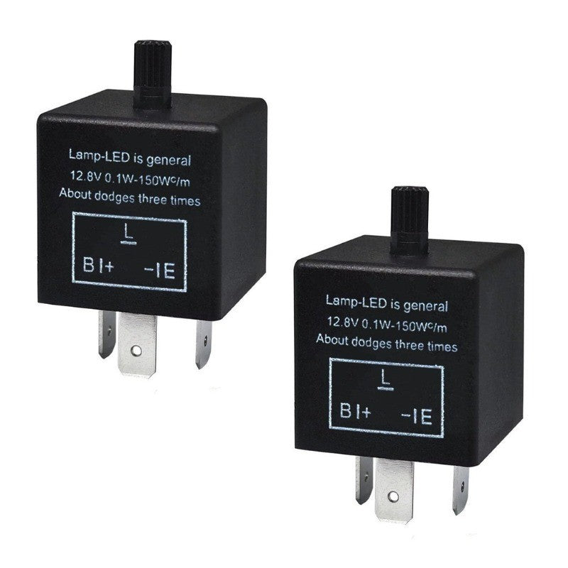 Led Flasher Relay CF-13 3 Pins Adjustable Turn Signal Relay for Led Lights Hyper Blink Flash Resolve Rapid Quick Flash Issue