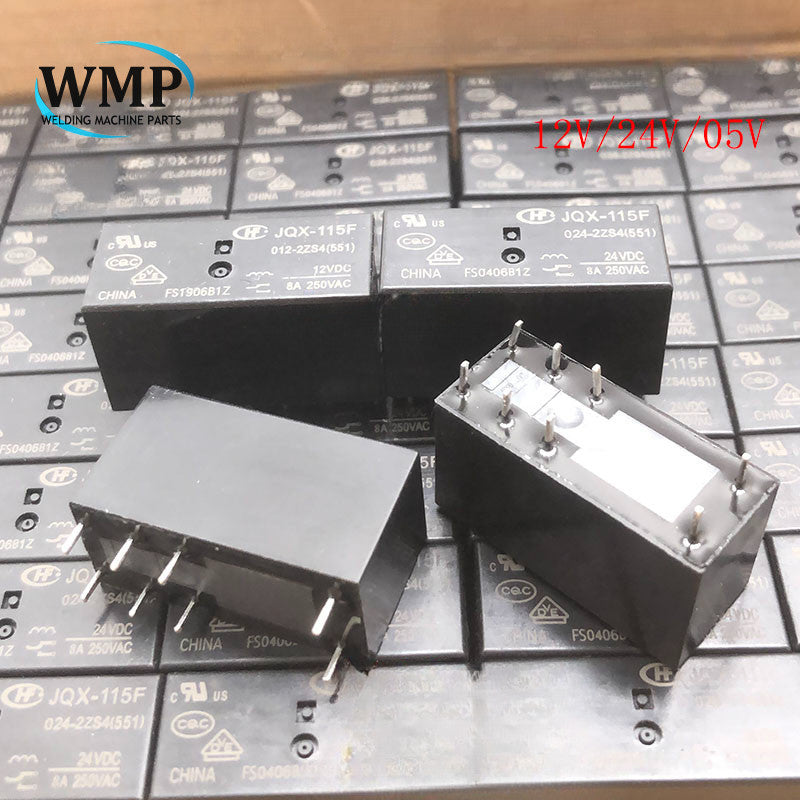 Original HF Relay JQX-115F 012 024 005-2ZS4 5V 12V 24V 8Pin 8A New