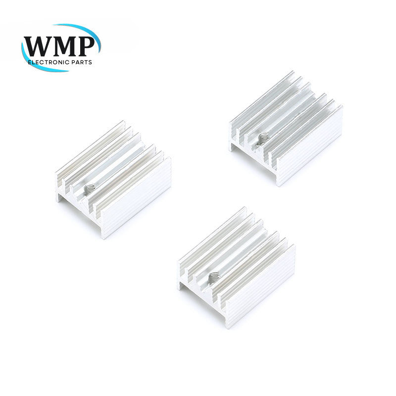 10Pcs 21*15*10mm Heatsink TO-220 Heat Sink for Transistor MOS Tube Radiator Cooler Cooling Fin Aluminum 21x15x10mm Metal Slotting Transistor PBC IC