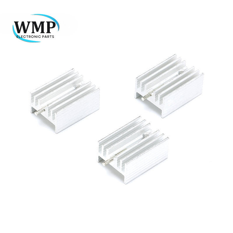10Pcs 21*15*10mm Heatsink TO-220 Heat Sink for Transistor MOS Tube Radiator Cooler Cooling Fin Aluminum 21x15x10mm Metal Slotting Transistor PBC IC