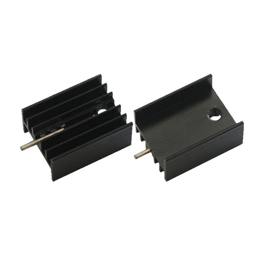 10Pcs Black Aluminum 20*15*11mm TO-220 TO220 Heatsink for Transistor MOS Tube Radiator for MOS 7805 Triode Transistors Cooler IC Chip Dissipation