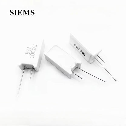 2/5Pcs RX27 vertical cement resistor 5W 10W 20W 1R-1K Ohm cement resistor