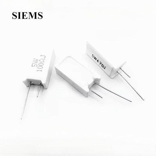2/5Pcs RX27 vertical cement resistor 5W 10W 20W 1R-1K Ohm cement resistor