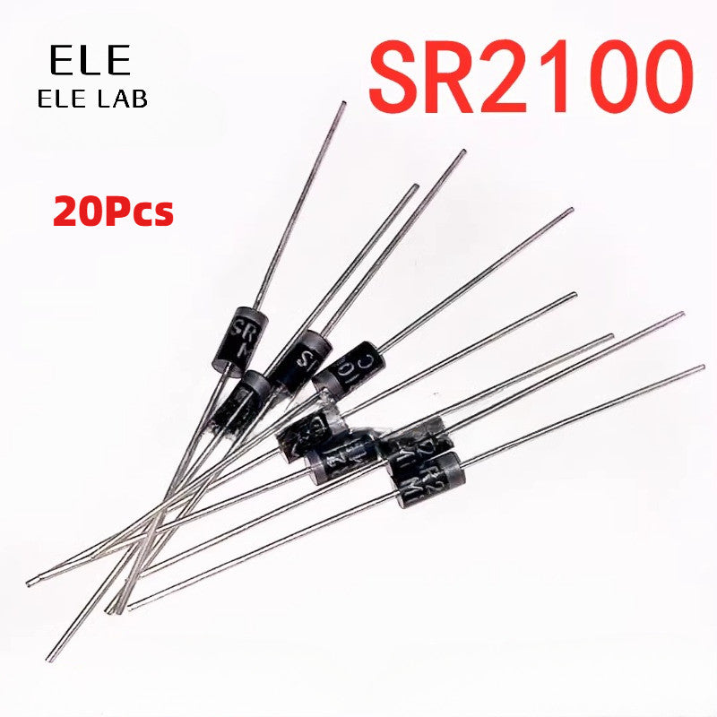 20Pcs Original SR1100 SR2100 SR2200 SR3100 SR3200 SR5100 SR5200 Series DO-27 Rectifier Diodes