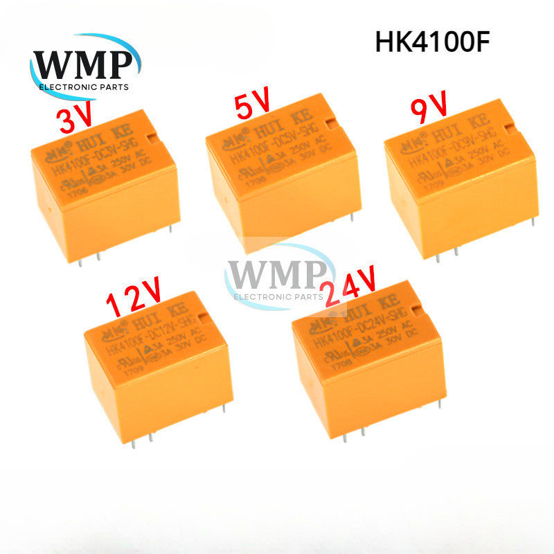 Original HUI KE RElay HK4100F 6Pin SHG 3V 5V 9V 12V 24V HK4100F-DC3V-SHG HK4100F-DC5V-SHG HK4100F-DC9V-SHG HK4100F-DC12V-SHG HK4100F-DC24V-SHG