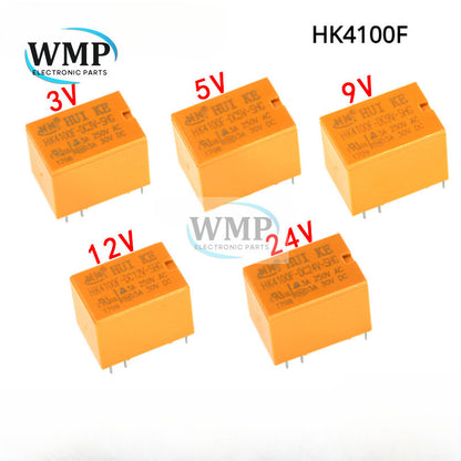 Original HUI KE RElay HK4100F 6Pin SHG 3V 5V 9V 12V 24V HK4100F-DC3V-SHG HK4100F-DC5V-SHG HK4100F-DC9V-SHG HK4100F-DC12V-SHG HK4100F-DC24V-SHG