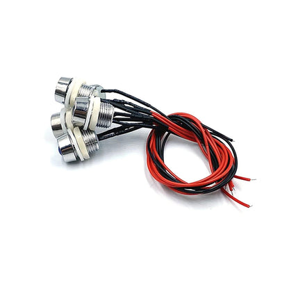 5Pcs 5mm LED with Wire Socket Pre-Wired LEDs Bulb 5V 12V 24V Emitting LED Diode with 20cm Wire Signal Indicator Lights 8mm Panel Mount