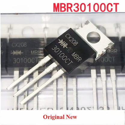5Pcs Original Schottky Diodes MBR10100CT MBR10200CT MBR10150CT MBR20100CT MBR20150CT MBR20200CT MBR30100CT 10A/15A/20A/30A 100V-200V TO-220 Rectifiers