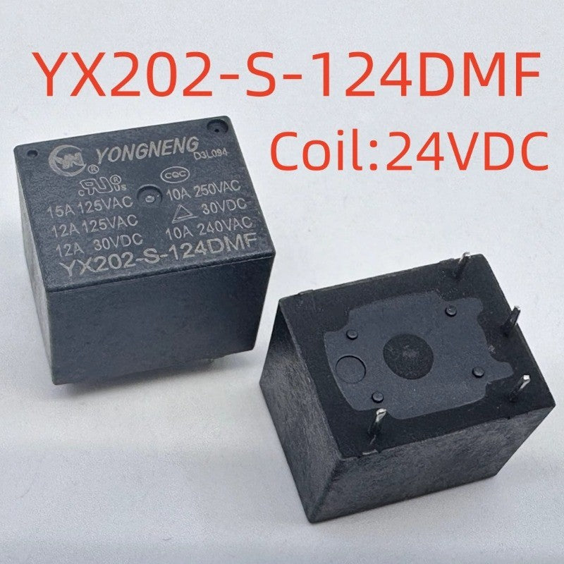 Original YONGNENG Relay YX202-S-105DM 112DM 124DM 10A 4Pin 5Pin SPST 5V/12V/24VDC Compatible with HF3FF JQC-3FF SRD