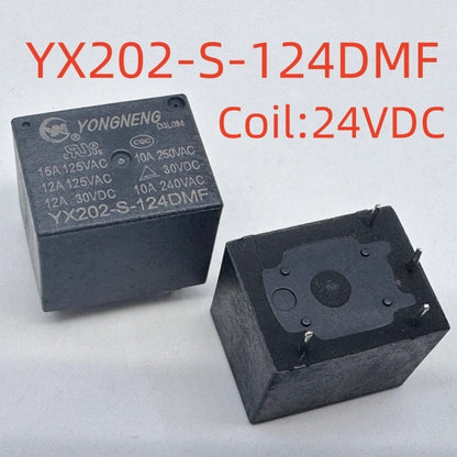 Original YONGNENG Relay YX202-S-105DM 112DM 124DM 10A 4Pin 5Pin SPST 5V/12V/24VDC Compatible with HF3FF JQC-3FF SRD