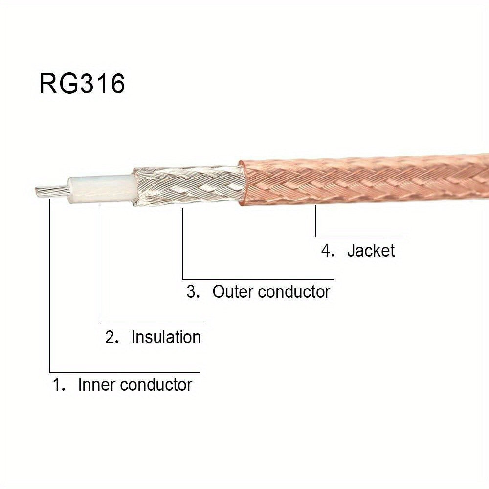 Antenna Cable Male To UHF SO-239 Female Connectors 15cm 6 Inch for Amplifier