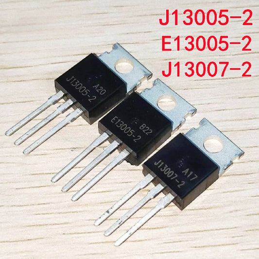 5Pcs Original MJE13005 / E13005 / E13007 / E13009 / J13005 / J13007 / J13009-2 Power Switching Transistor TO-220 NPN Silicon Transistor for Power Supplies Inverters