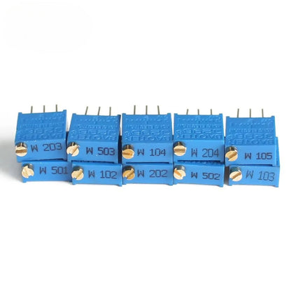 10/5PCS 3296W Trimming Potentiometer 200R 500R 1K 2K 5K 10K 20K 50K 3296 Potentiometers Variable Resistor