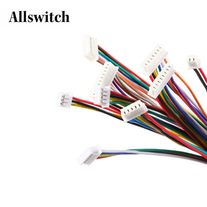 10Pcs SH1.0 Wire Cable Connector DIY SH1.0 JST 2/3/4/5/6 Pin Electronic Line Single Double Terminal Plug 28AWG 10cm