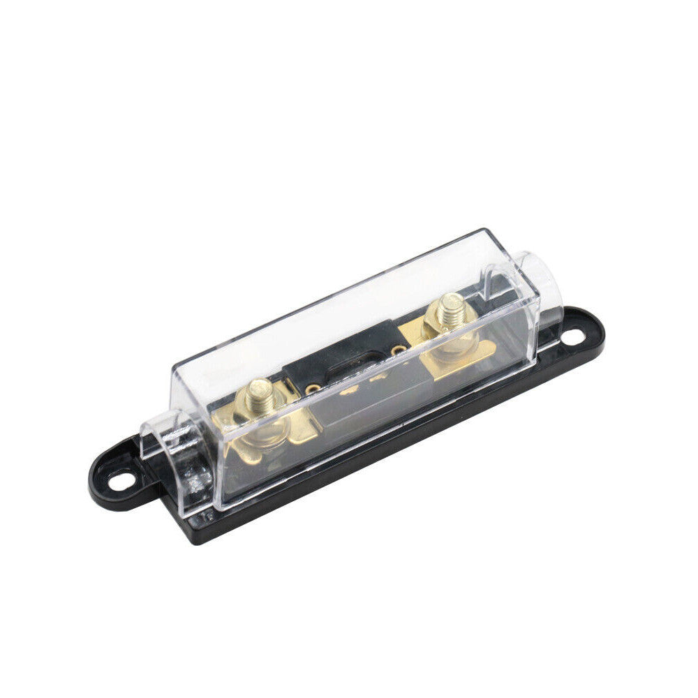 ANL Fuse Holder Transparent/Black Car Fuse Holder and ANL Fuse 30A-500A Bolt-on Fuse Holder  Automotive Audio Fuse