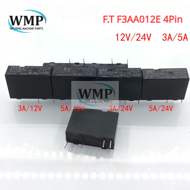 5Pcs Original Relay F.T F3AA012E 4Pin 3A 5A 12V 24V F3AA024E New