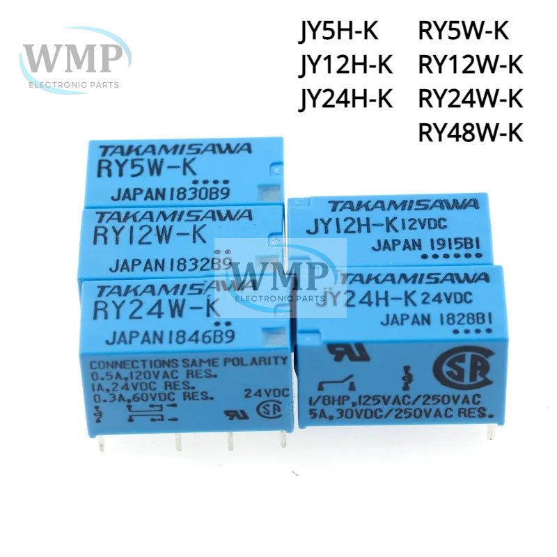 Original TAKAMISAWA Relay JY24H RY12W-K RY24W-K RY5W-K JY5H-K JY12H-K JY24H-K New