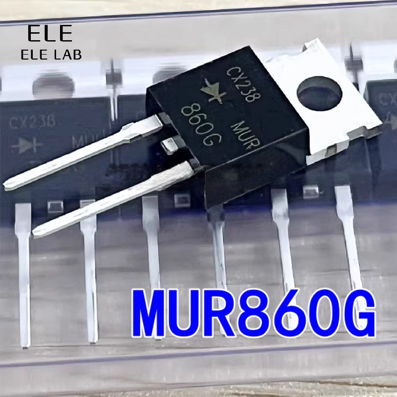 5Pcs Original MUR Series TO-220 Rectifiers MUR860 MUR1520 MUR1560 MUR1620 MUR1640 MUR1660CT 8A-16A 600V-1000V High Voltage Fast Recovery Diodes