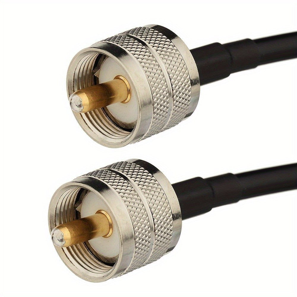 UHF Male PL-259 To UHF Male PL-259 Low Loss Digital Coax UHF Jumper Cable 50cm RG58 for HAM & CB Radio,Antenna Analyzer,Dummy Load,SWR Meter