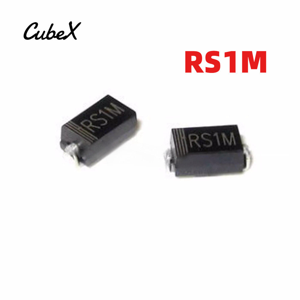 RS1M 1A 1000V Fast Recovery Diode RS1M SMA DO-214AC FR107 for High-Frequency Switching Power Supply