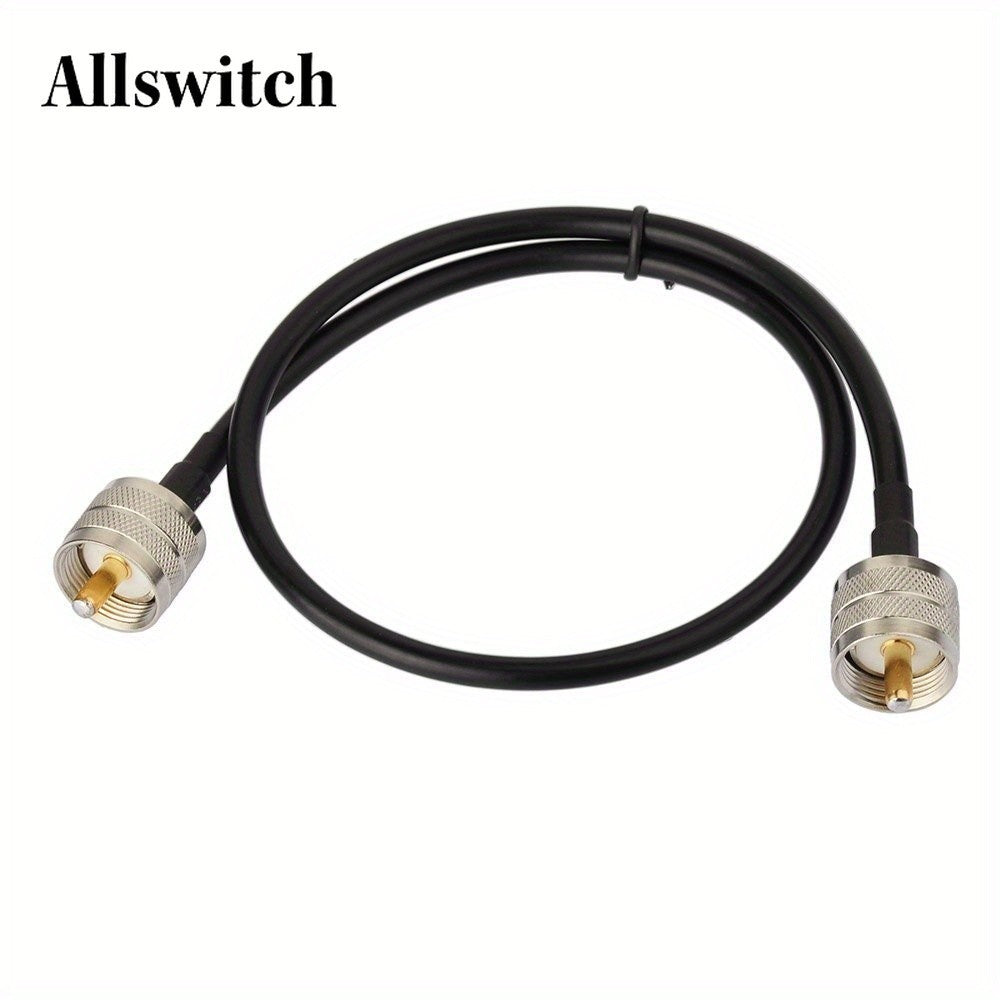 UHF Male PL-259 To UHF Male PL-259 Low Loss Digital Coax UHF Jumper Cable 50cm RG58 for HAM & CB Radio,Antenna Analyzer,Dummy Load,SWR Meter