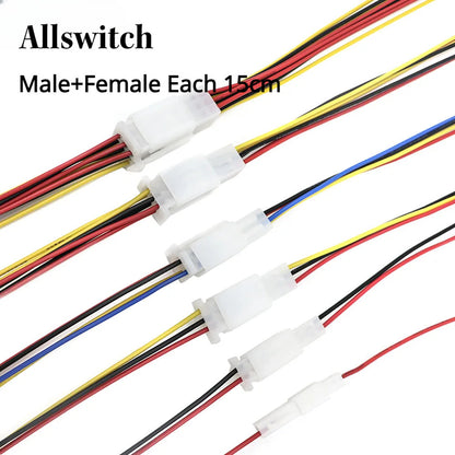 2.8mm Automotive Electrical Wire Connector Male Female Cable Terminal Plug for Motorcycle Ebike Car 2/3/4/6 Pin