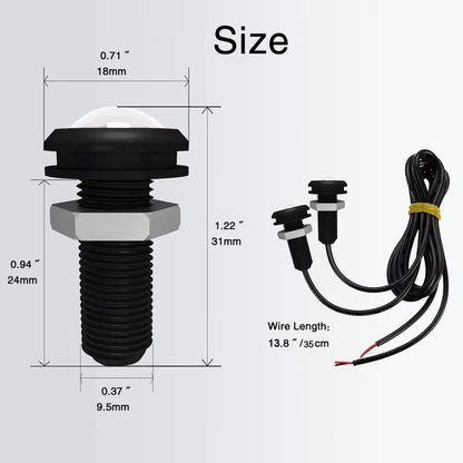 Multiple Colors 18MM Car Eagle Eye Silver Shell DRL Led Daytime Running Lights LED 12V Reversing Parking Signal Automobiles Lamp