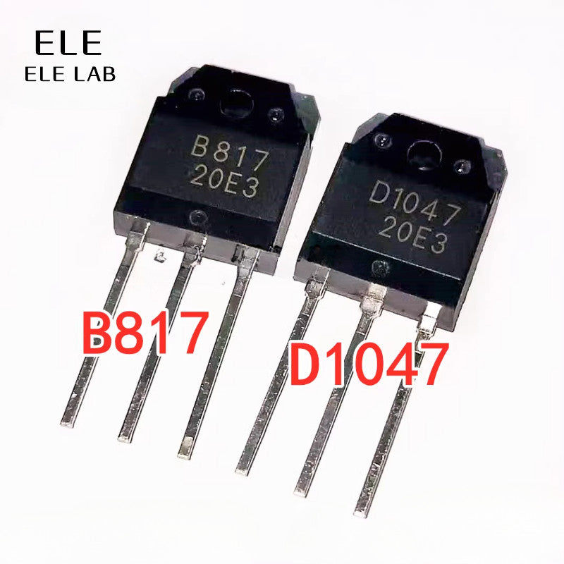 Original 2SD1047 & 2SB817 D1047 B817 High-Power Audio Amplifier Transistors Matched NPN/PNP Pair for Hi-Fi Audio Systems / PA Amplifiers