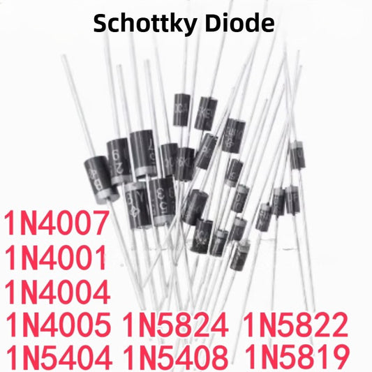 Original 1N4007 IN4001 1N4004 1N4005 1N5404 1N5408 1N5819 1N5822 1N5824 Rectifier Diode Schottky diode