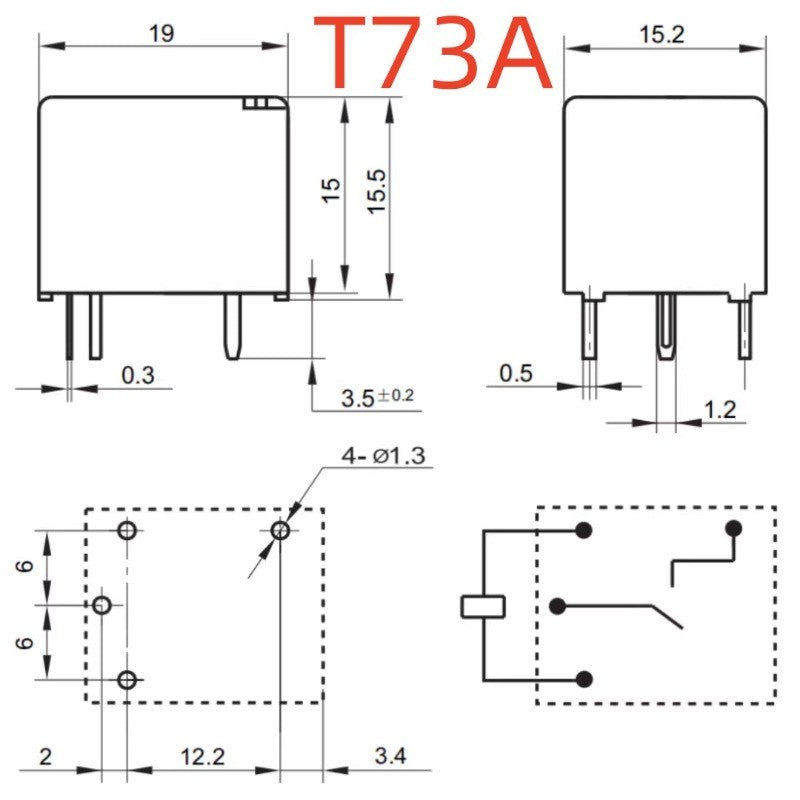 Original YONGNENG Relay YX202-S-105DM 112DM 124DM 10A 4Pin 5Pin SPST 5V/12V/24VDC Compatible with HF3FF JQC-3FF SRD
