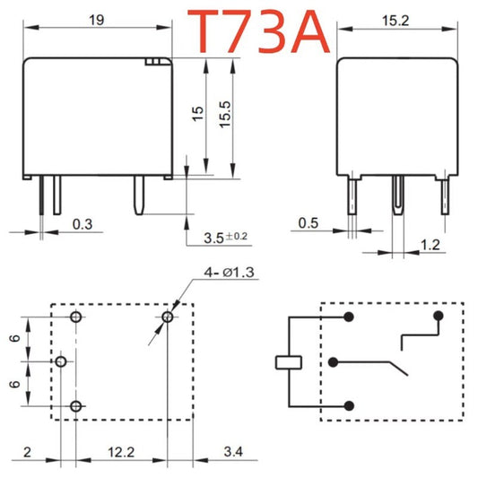 Original YONGNENG Relay YX202-S-105DM 112DM 124DM 10A 4Pin 5Pin SPST 5V/12V/24VDC Compatible with HF3FF JQC-3FF SRD