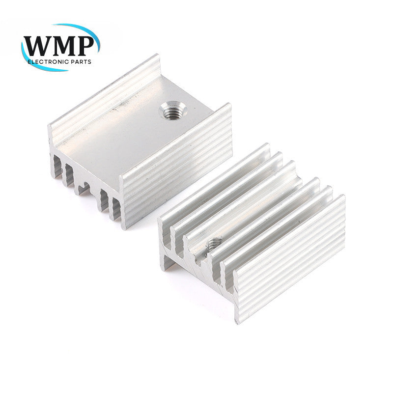 10Pcs 21*15*10mm Heatsink TO-220 Heat Sink for Transistor MOS Tube Radiator Cooler Cooling Fin Aluminum 21x15x10mm Metal Slotting Transistor PBC IC