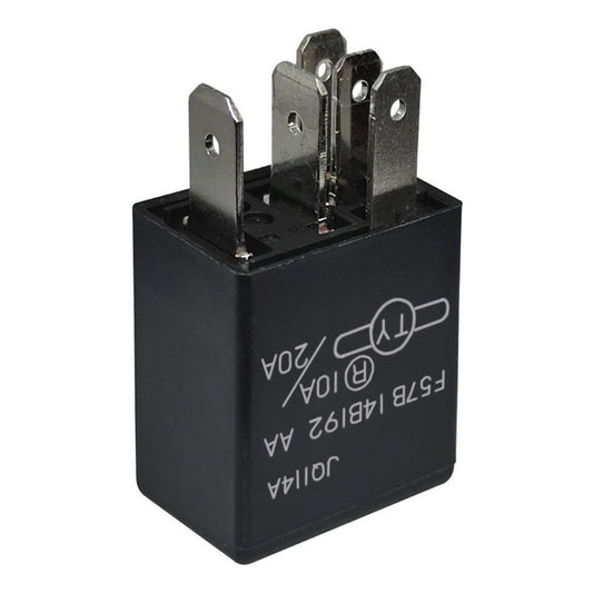 Relay F57B14B192AA 10A/20A 12VDC 5Pins Automotive Relay F57B 14B192 AA Compatible for Select Ford,Toyota,Cadillac Vehicles