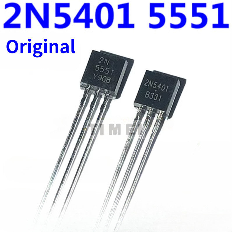 50pcs 2N5551 2N5401 NPN-PNP Complementary Pair TransistorsTO-92