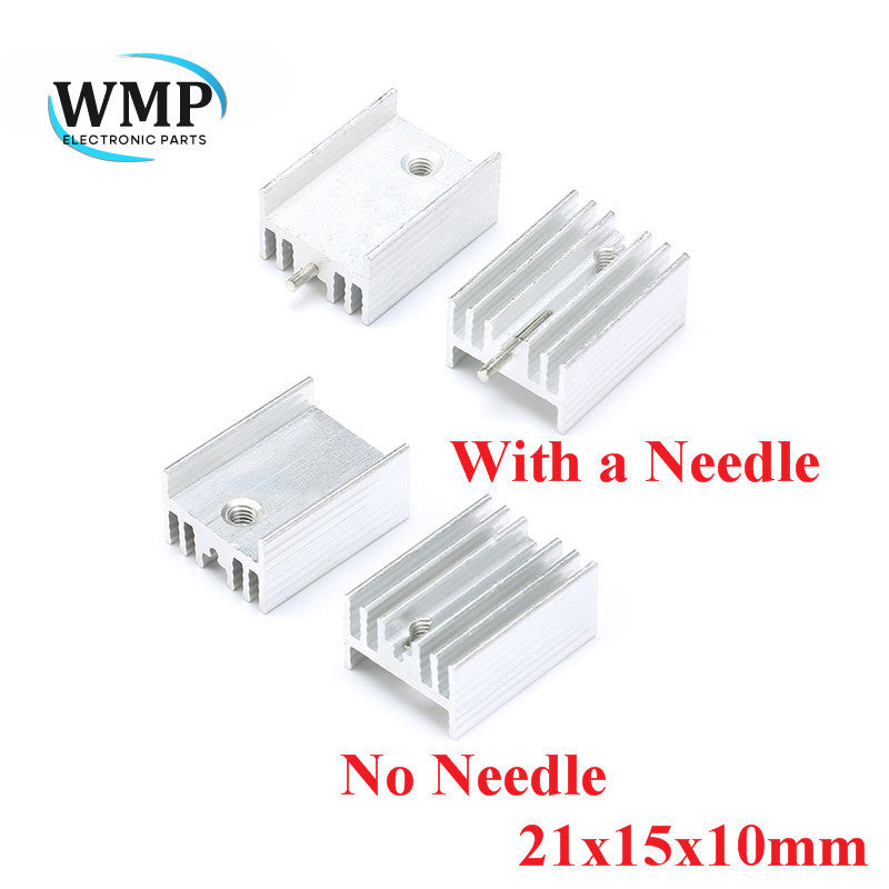 10Pcs 21*15*10mm Heatsink TO-220 Heat Sink for Transistor MOS Tube Radiator Cooler Cooling Fin Aluminum 21x15x10mm Metal Slotting Transistor PBC IC