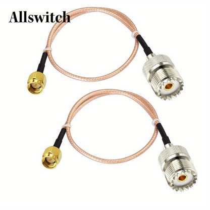 Antenna Cable Male To UHF SO-239 Female Connectors 15cm 6 Inch for Amplifier