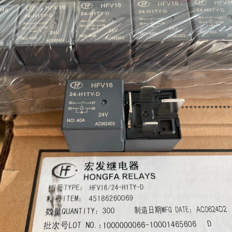Original HFV Automotive Relay HFV4 HFV7 HFV15 HFV16 12/24V H1TY H1TJ Z1TJ 1Z1GR 1Z4G 1Z1G HTM HSTM 40A 70A New